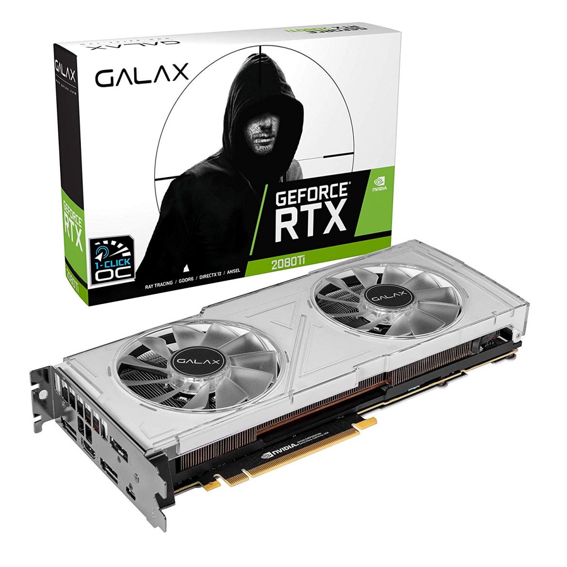 GALAX RTX 2080Ti OC WHITE RGB 11GB GDDR6 352BIT GRAPHICS CARD DFESTORE