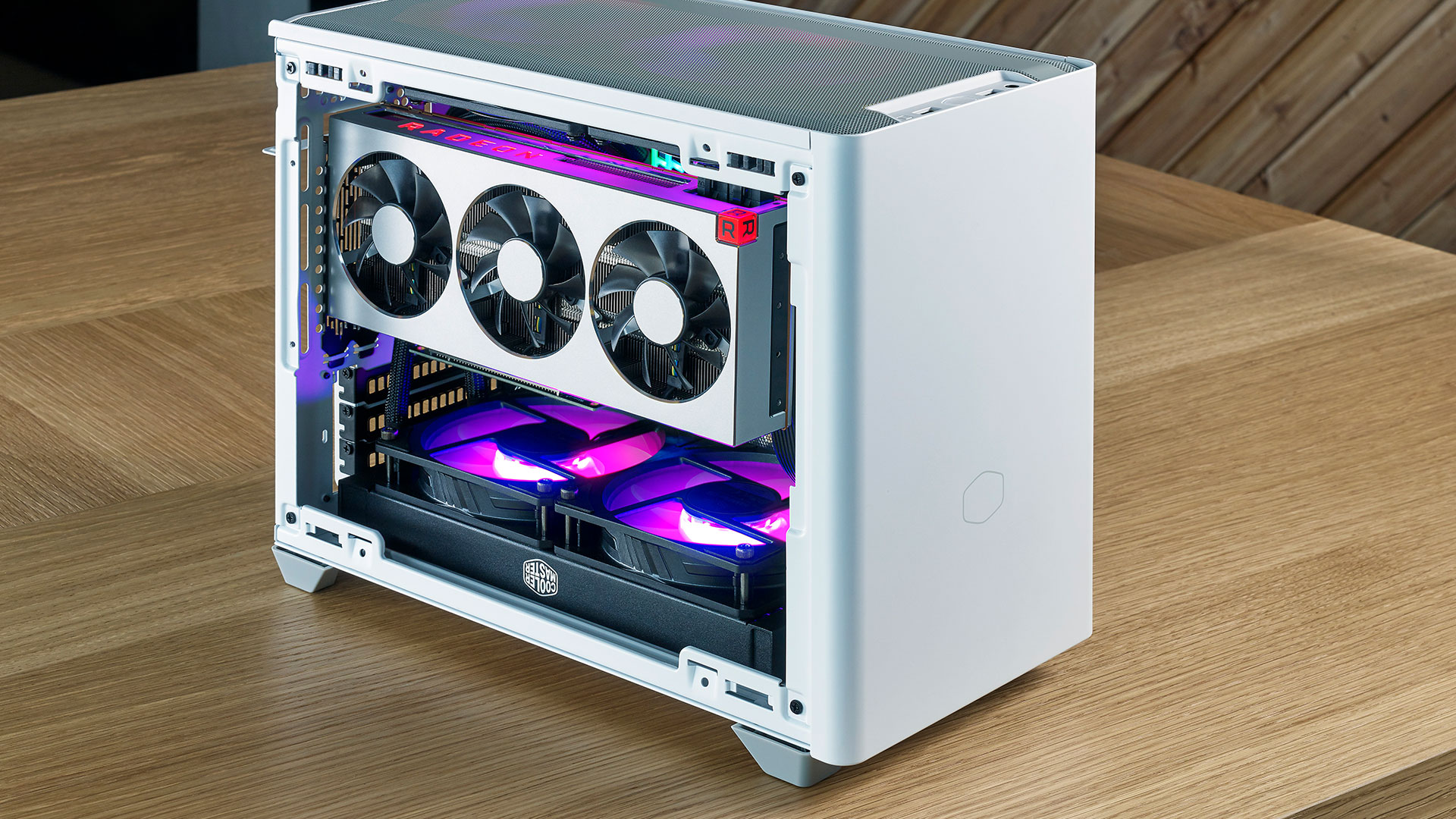 SELLOUT! COOLERMASTER MASTERBOX NR200P SFF MINI ITX CASE - WHITE | TEMPERED  GLASS SIDE PANEL | TRIPLE SLOT GPU SUPPORT | VERTICAL RISER CABLE INCLUDED 