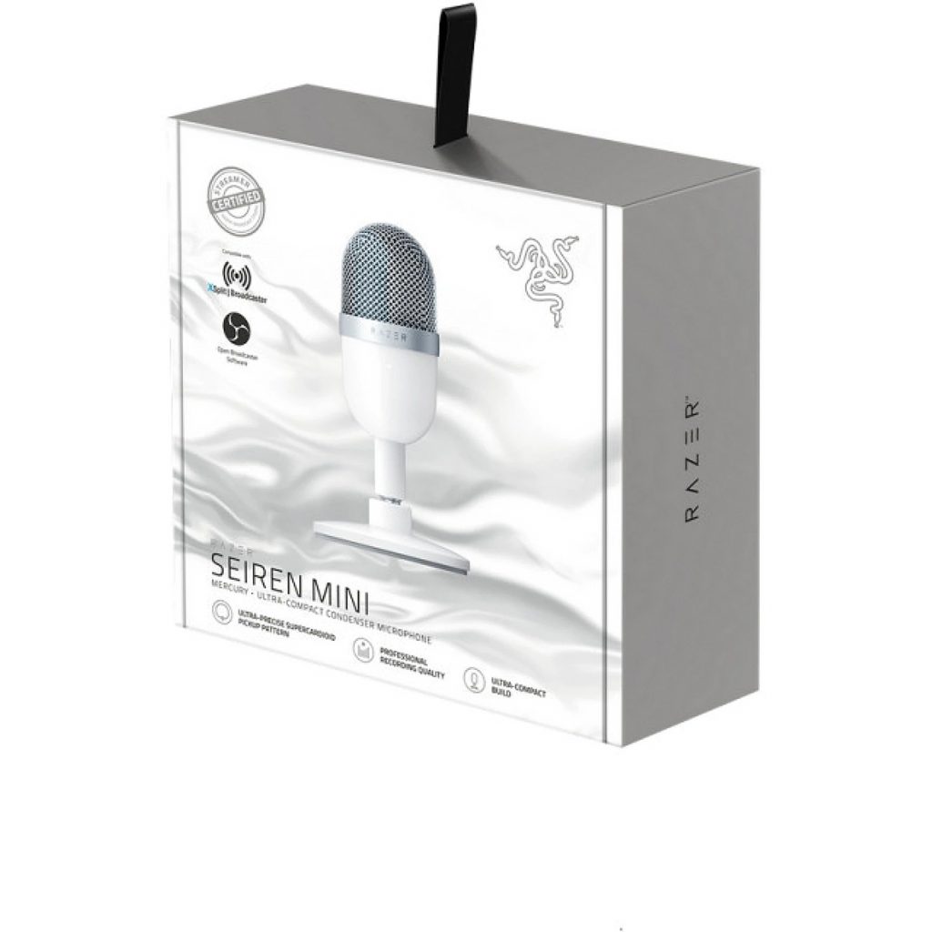 RAZER SEIREN MINI MERCURY WHITE ULTRA COMPACT USB CONDENSER