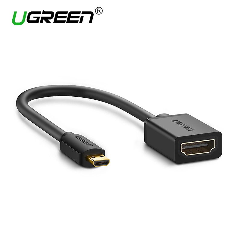 DataBlitz - UGREEN Micro HDMI Male To HDMI Female Adapter Cable 20cm  (Black) (20134)