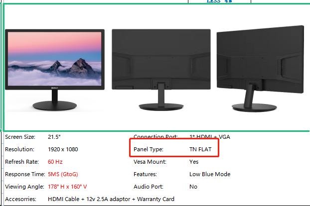 V22e Moniteur Ecran Full HD 21.5 1920 x 1080 Anti-reflet - 5 ms -  Inclinable - Mode Low Blue Light - VGA et HDMI - Ecrans PC - Achat & prix