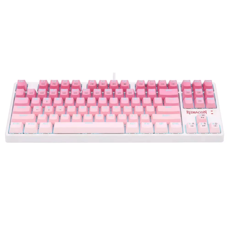 REDRAGON DAKSA K576W TKL MECHANICAL GAMING KEYBOARD WHITE/PINK ICE