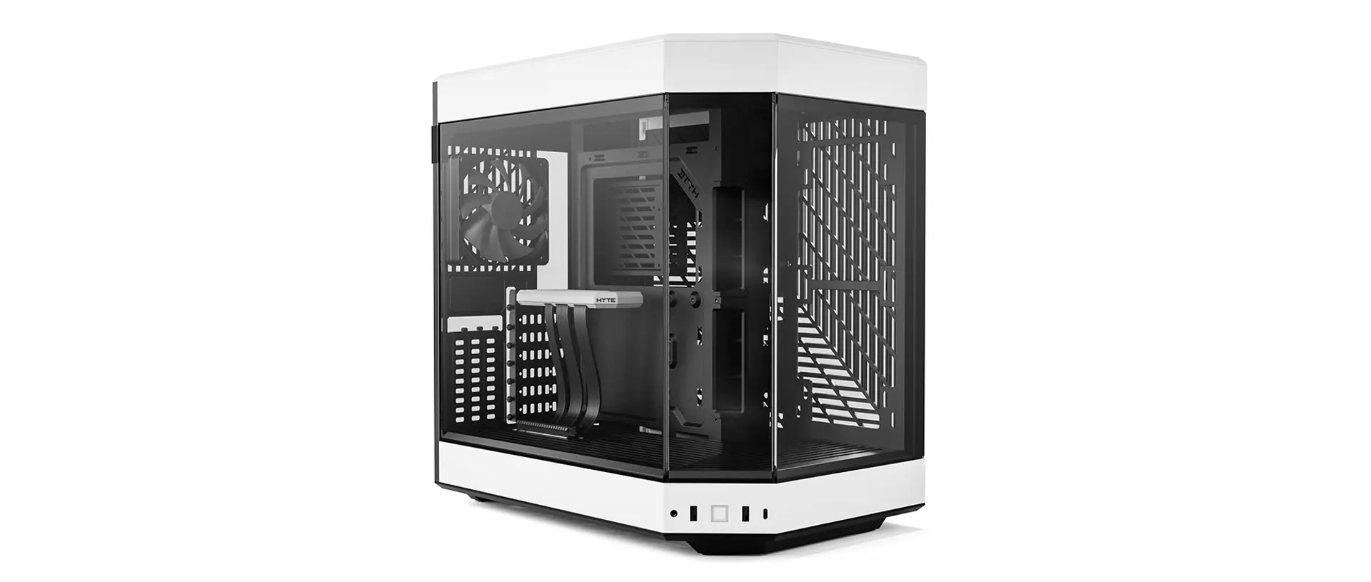 HYTE Y60 MODERN AESTHETIC DUAL CHAMBER E-ATX GAMING CASE – BLACK/WHITE ...