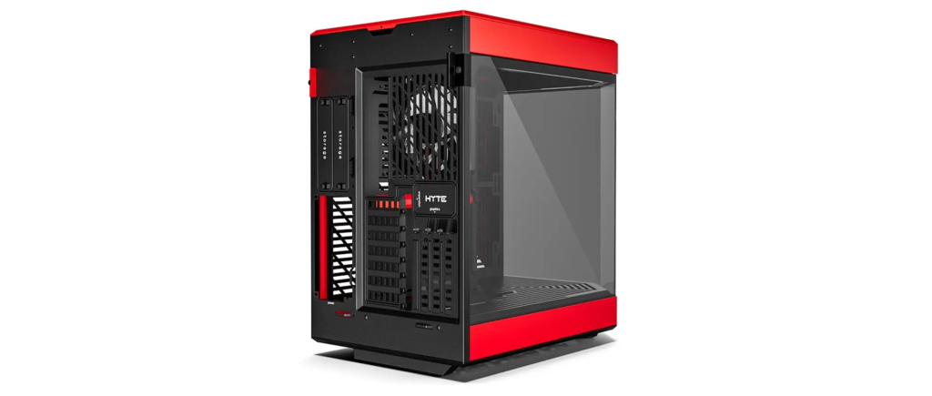 HYTE Y60 MODERN AESTHETIC DUAL CHAMBER E-ATX GAMING CASE – BLACK/RED ...