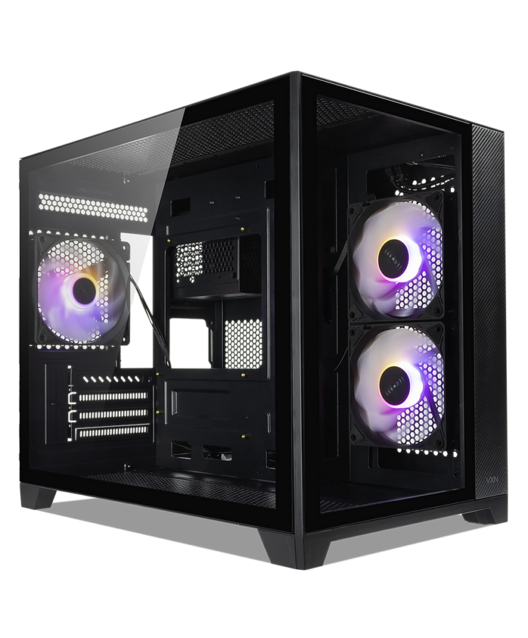 TECWARE VXN V2 TG DUAL CHAMBER MATX CASE – BLACK | TEMPERED GLASS FRONT ...